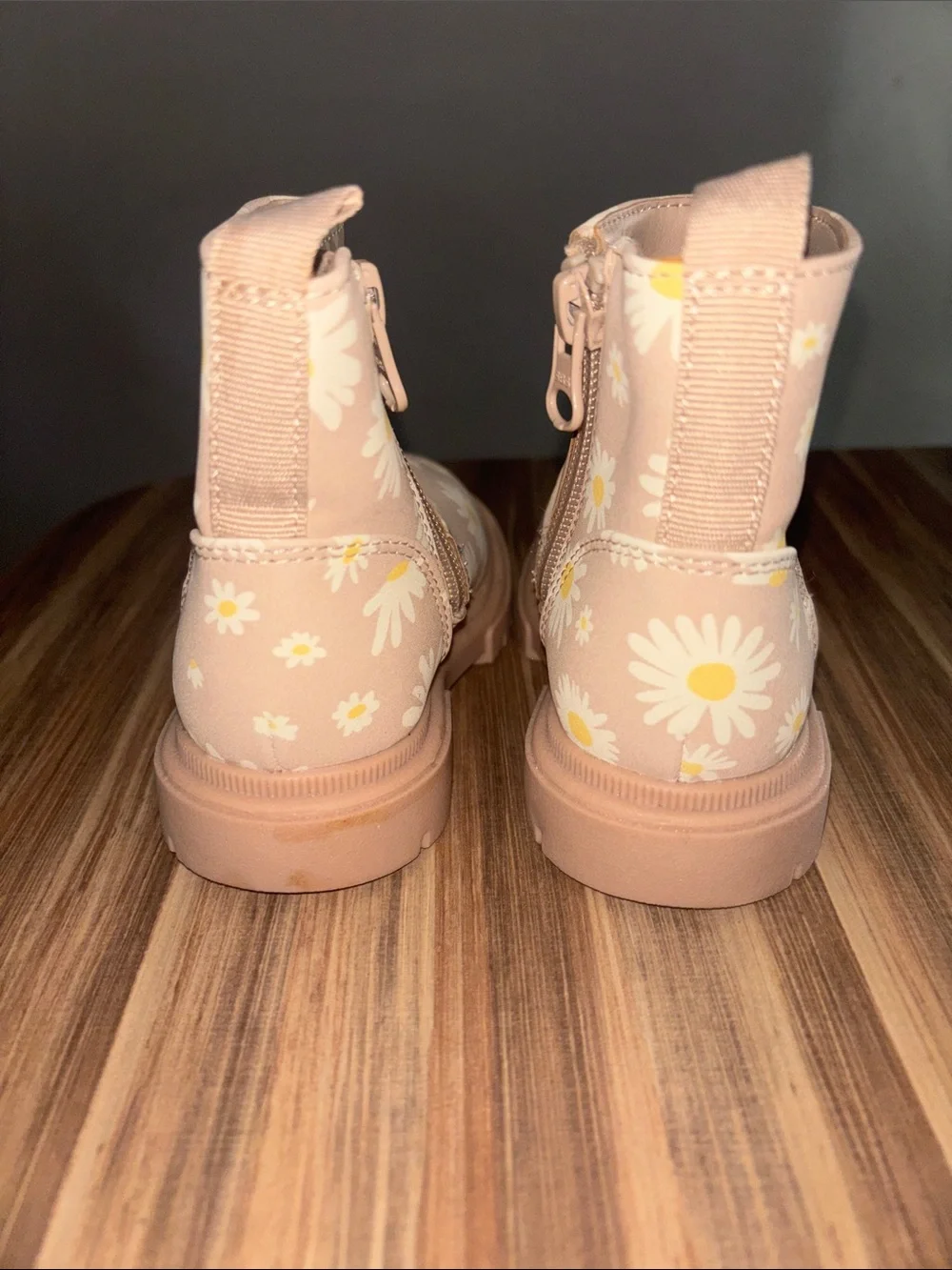 Cat & Jack Pink Daisy Ankle Boots